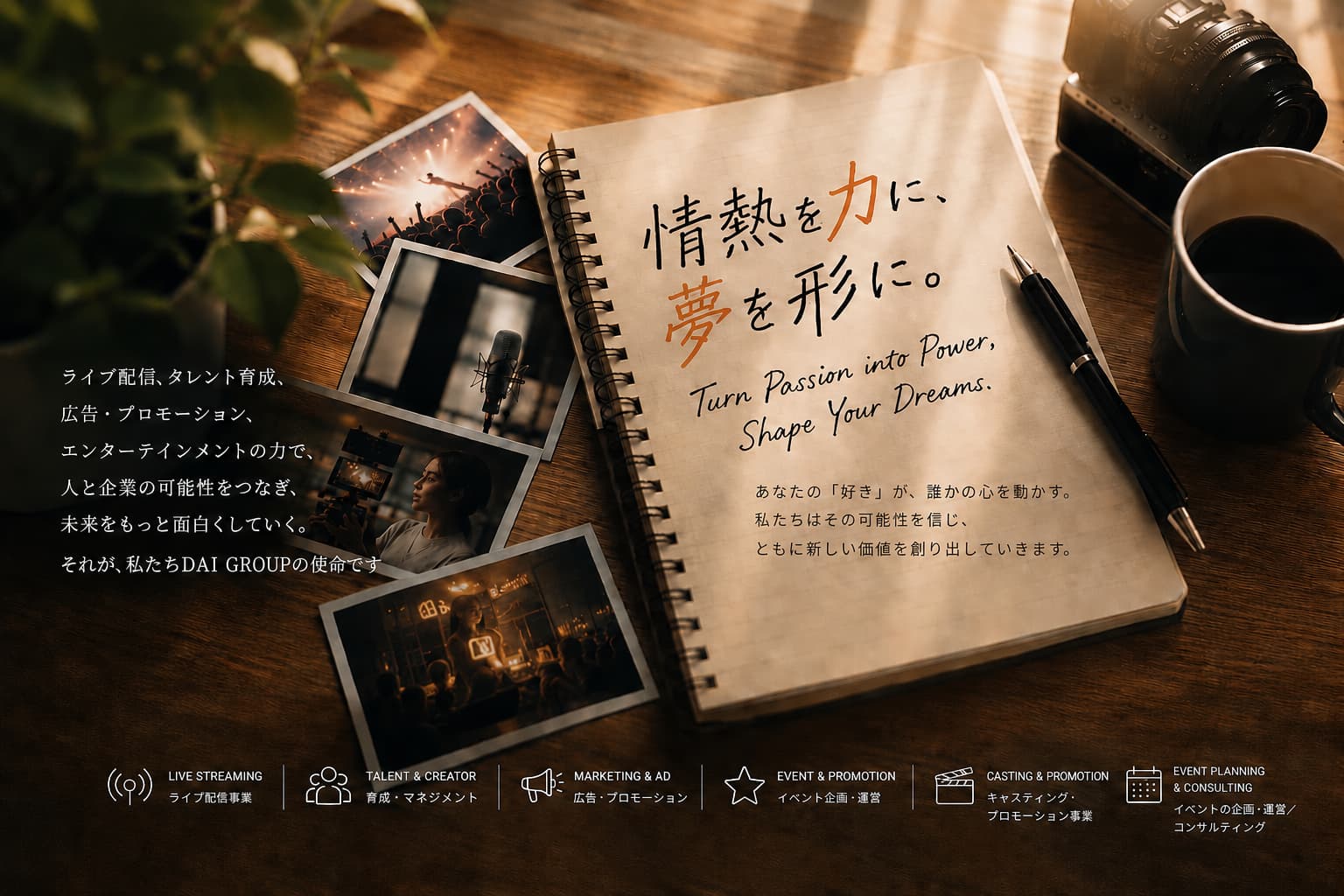 情熱を力に、夢を形に。- 株式会社DAI GROUP